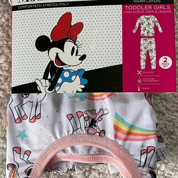 NWT Girl Cuddl Duds Disney's Minnie 2 Piece Rainbows Layer - Set 5T - Picture 6 of 6